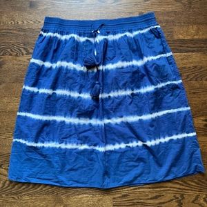 JCrew Elastic Waist Pull On Tie Dye Skirt